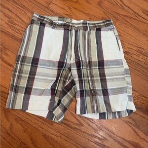 Washed Stone & Beaten Plaid Grunge Shorts Size 36 Men’s